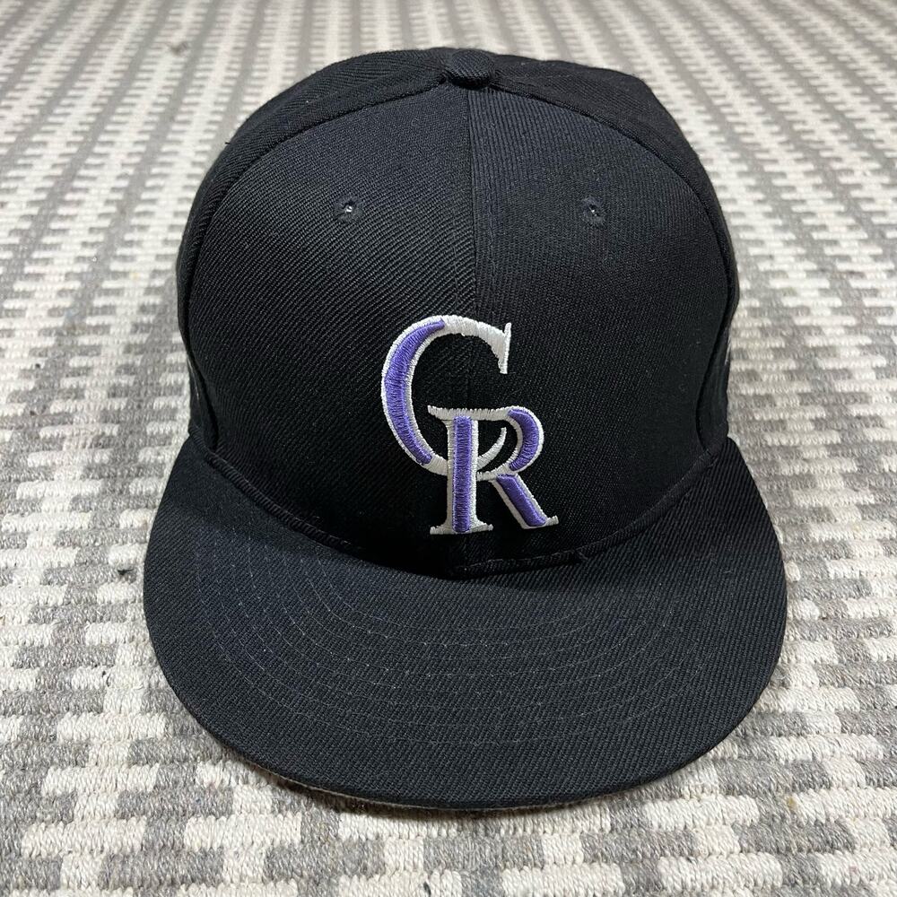 New Era 9Fifty SnapBack Colorado Rockies Black MLB Hat Preowned